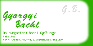 gyorgyi bachl business card